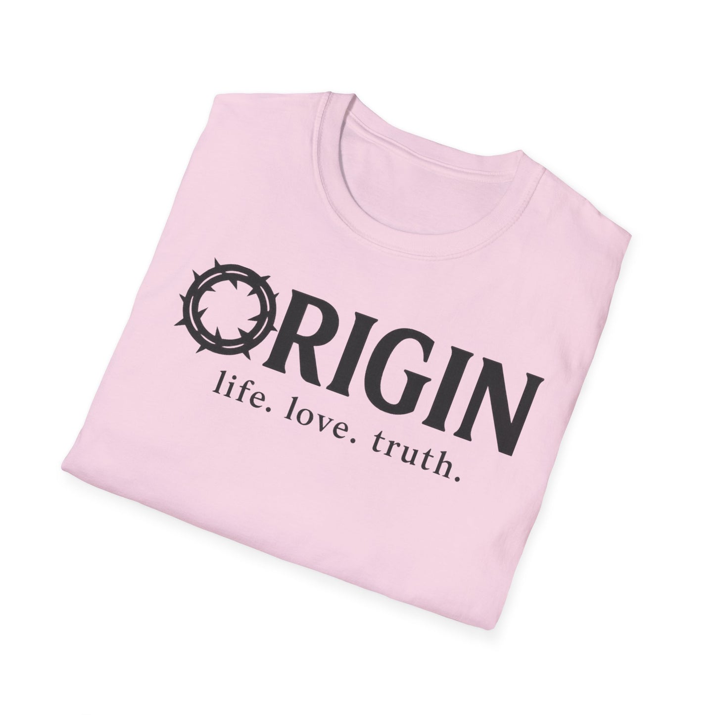 ORIGIN - life, love, truth - Inspirational Softstyle Tee