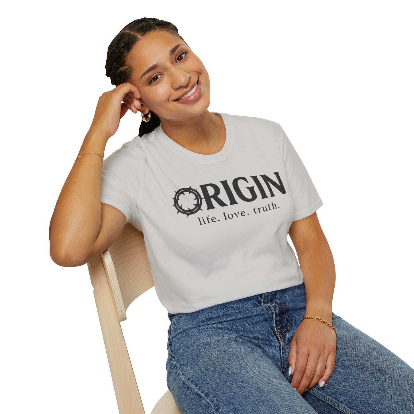 ORIGIN - life, love, truth - Inspirational Softstyle Tee