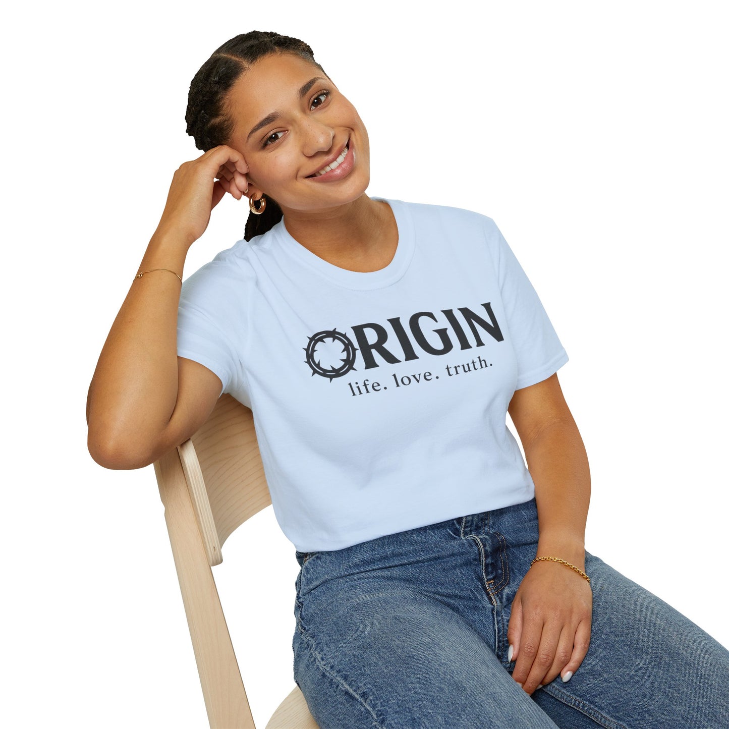 ORIGIN - life, love, truth - Inspirational Softstyle Tee