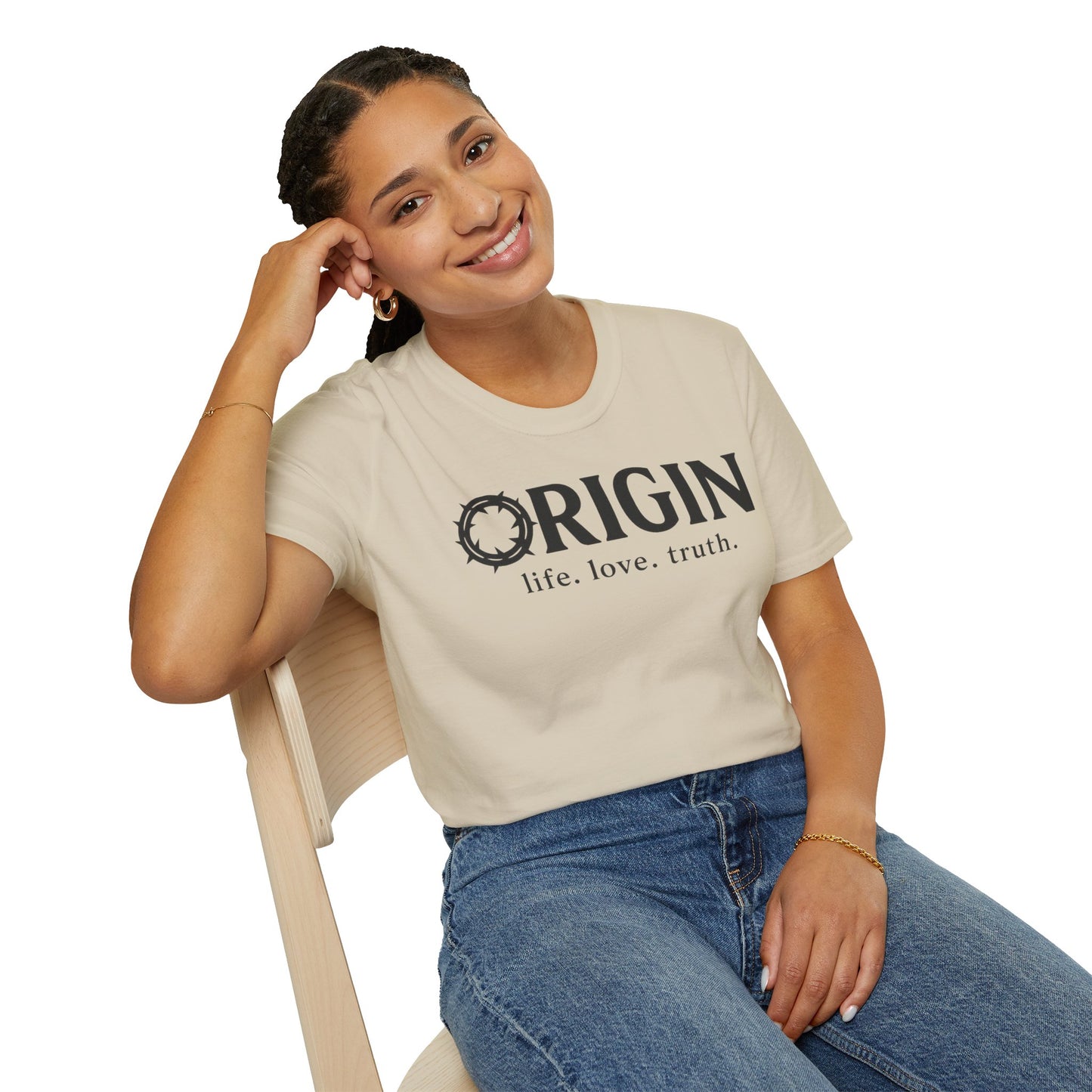 ORIGIN - life, love, truth - Inspirational Softstyle Tee
