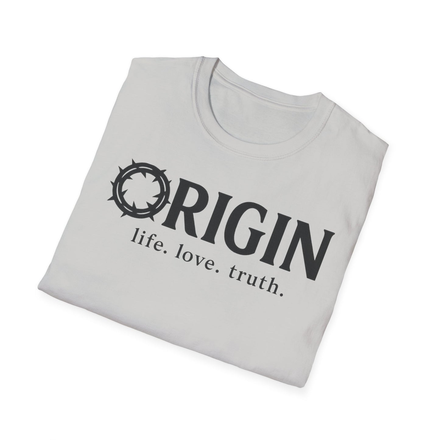 ORIGIN - life, love, truth - Inspirational Softstyle Tee
