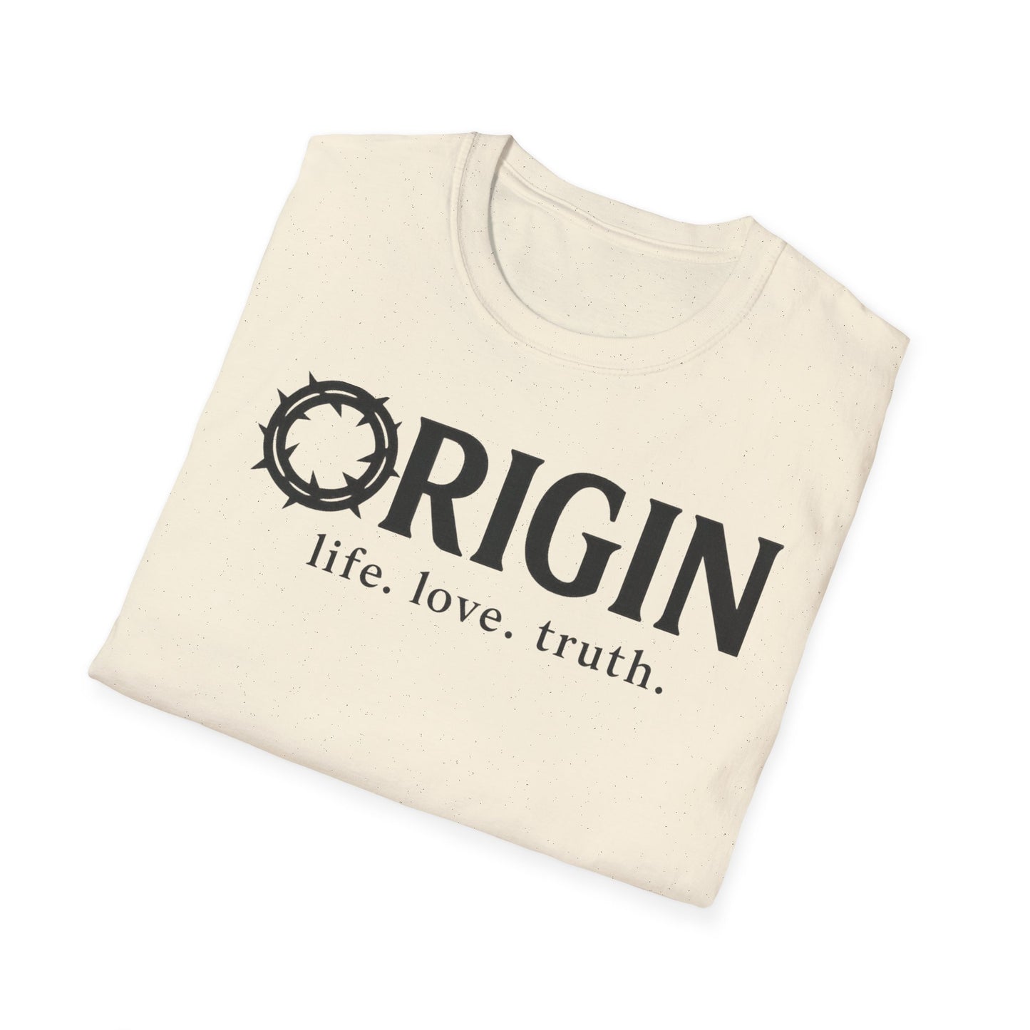 ORIGIN - life, love, truth - Inspirational Softstyle Tee