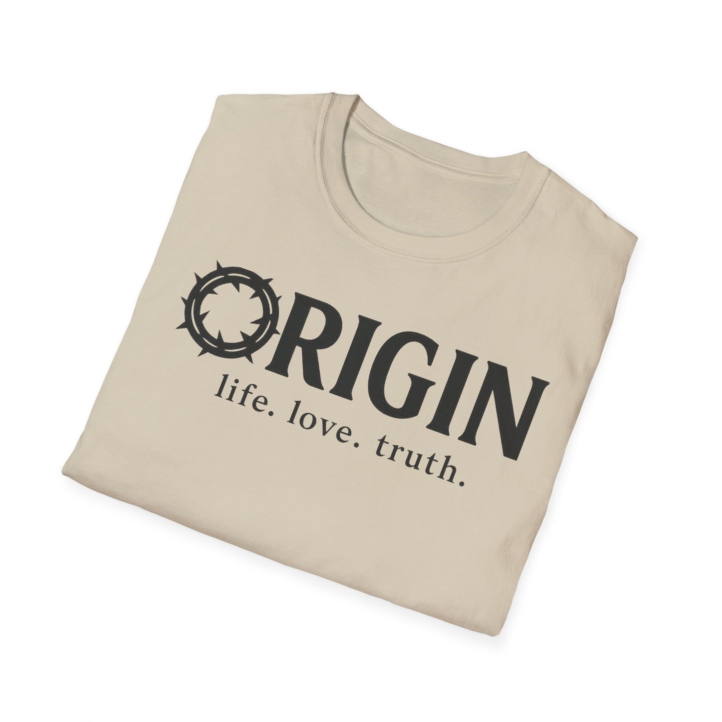 ORIGIN - life, love, truth - Inspirational Softstyle Tee