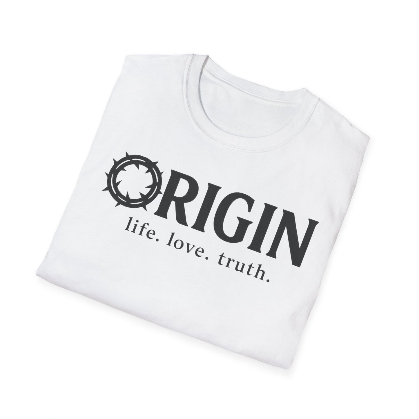 ORIGIN - life, love, truth - Inspirational Softstyle Tee