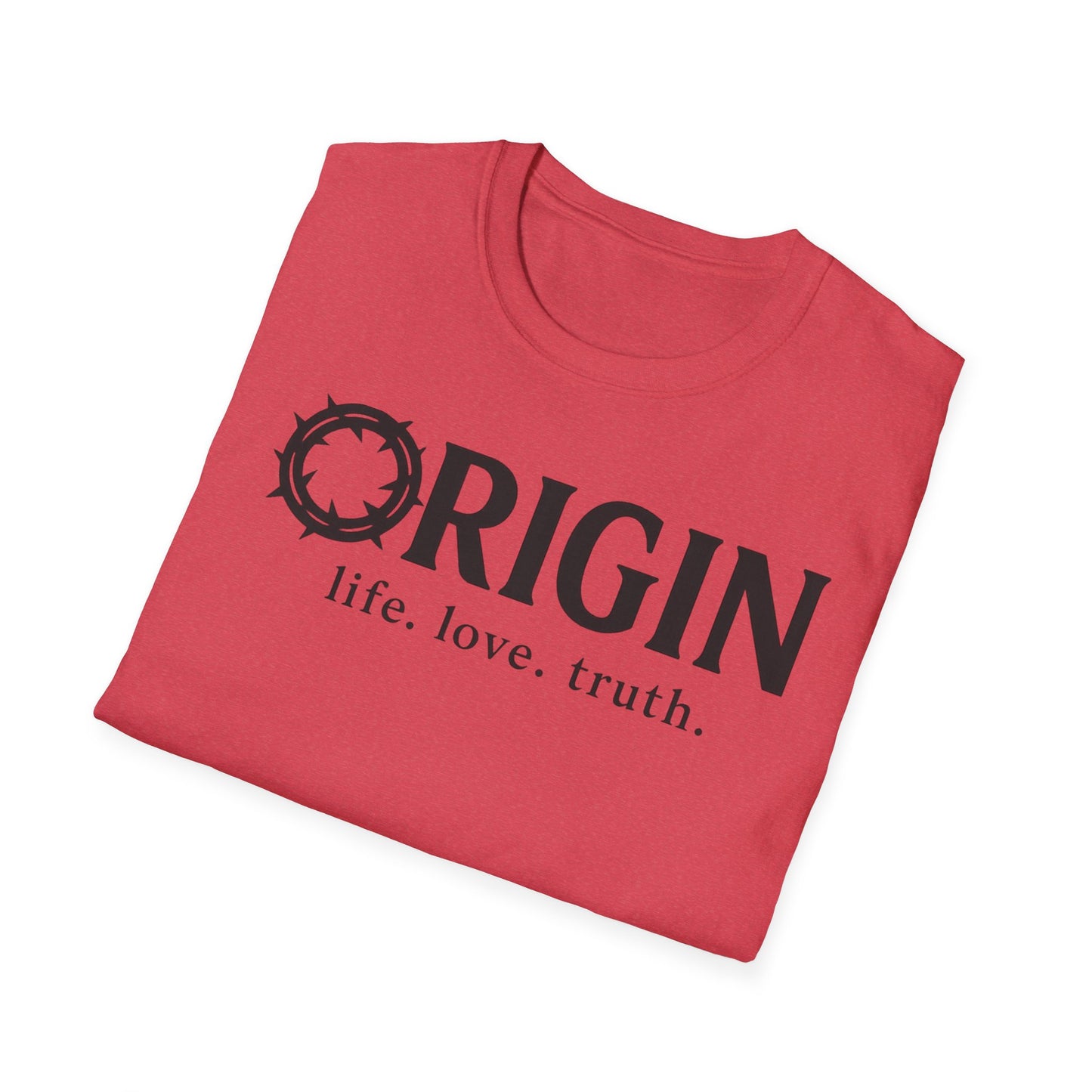 ORIGIN - life, love, truth - Inspirational Softstyle Tee