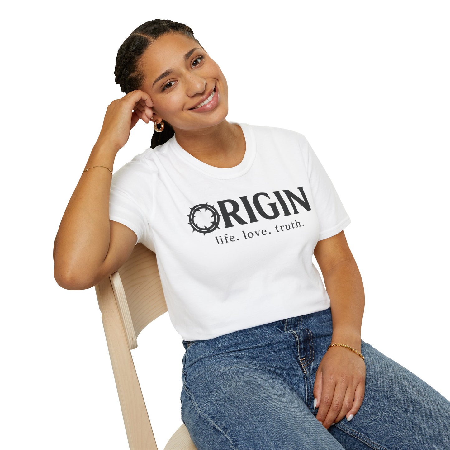ORIGIN - life, love, truth - Inspirational Softstyle Tee