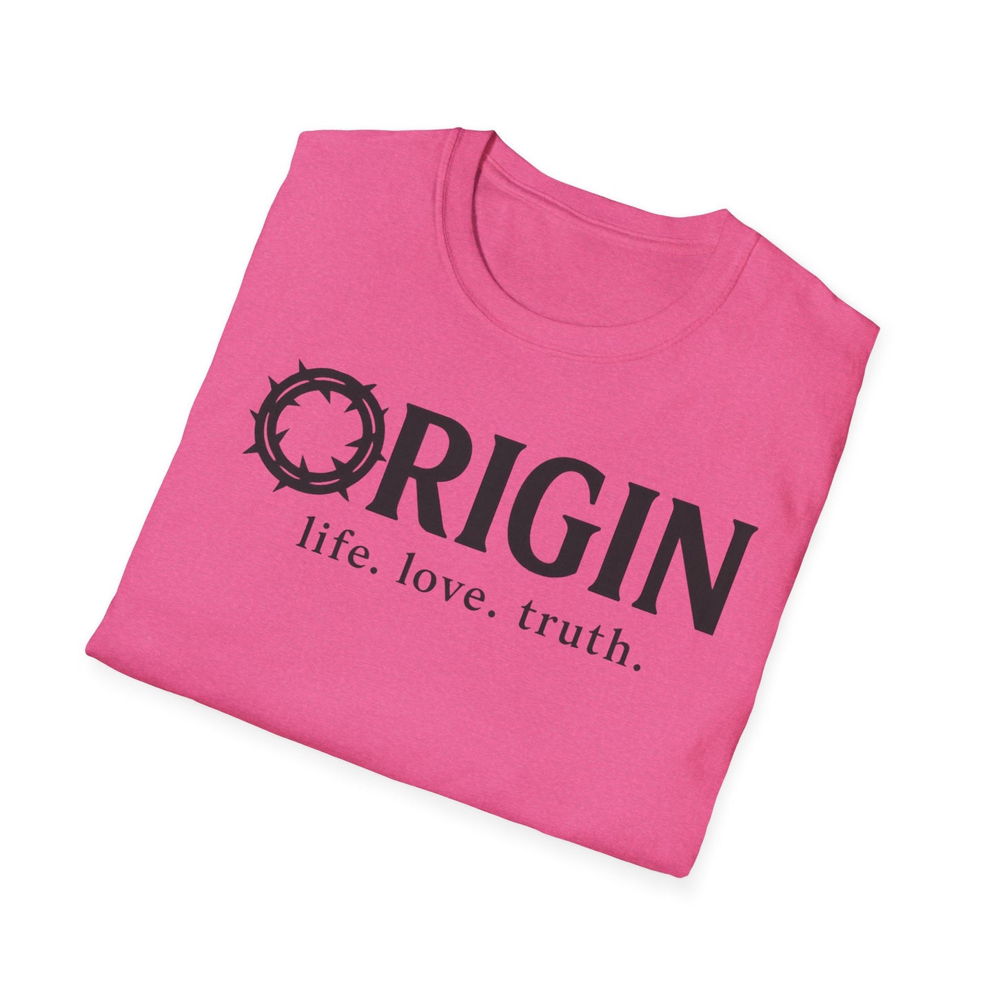 ORIGIN - life, love, truth - Inspirational Softstyle Tee