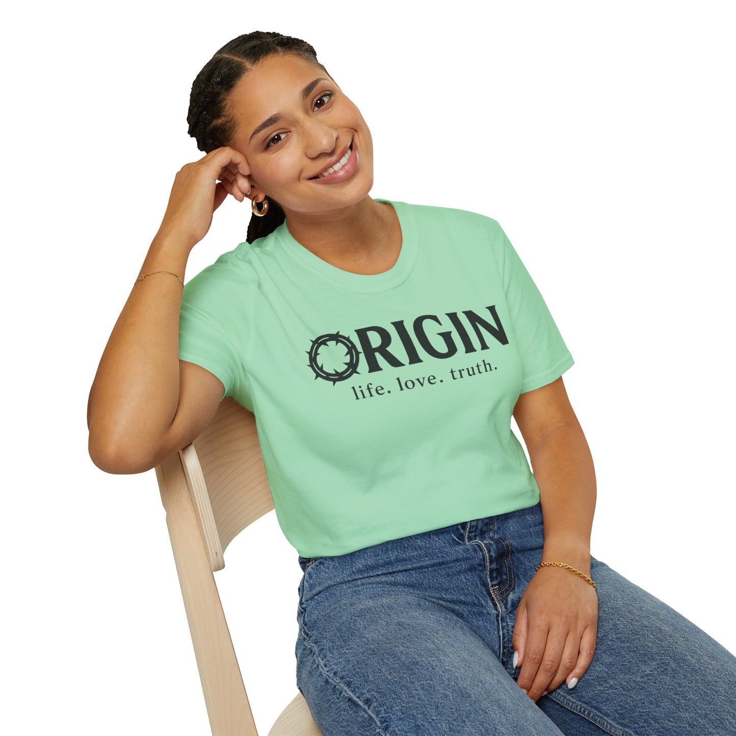 ORIGIN - life, love, truth - Inspirational Softstyle Tee