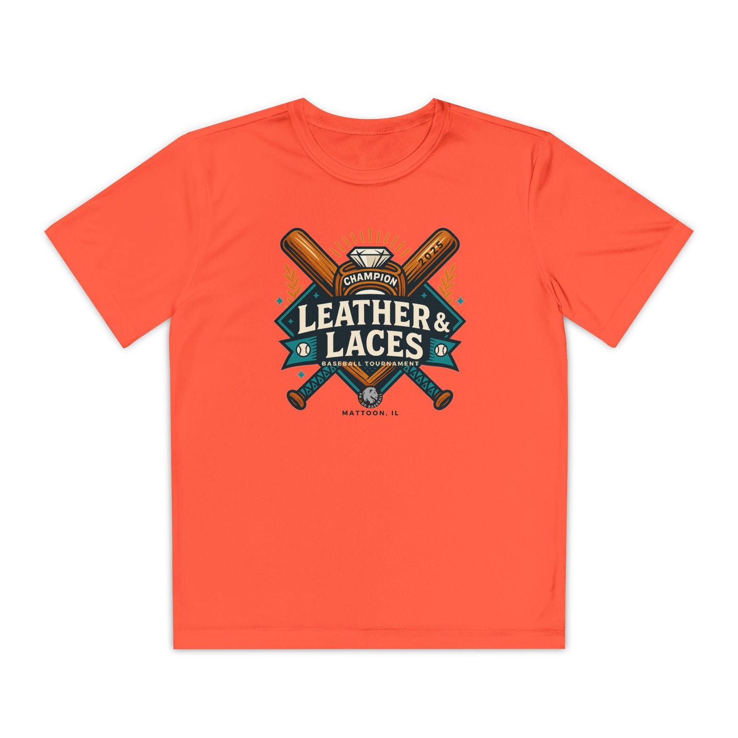(YOUTH) 2025 Leather & Laces Tournament Tee (ATHLETIC 100% POLYESTER)