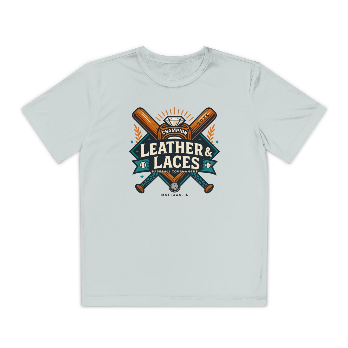 (YOUTH) 2025 Leather & Laces Tournament Tee (ATHLETIC 100% POLYESTER)