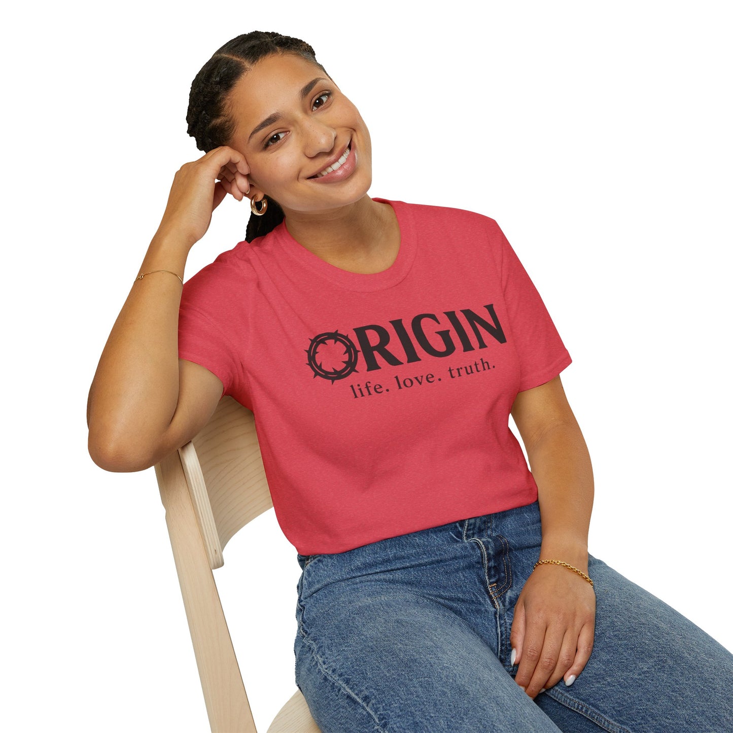 ORIGIN - life, love, truth - Inspirational Softstyle Tee