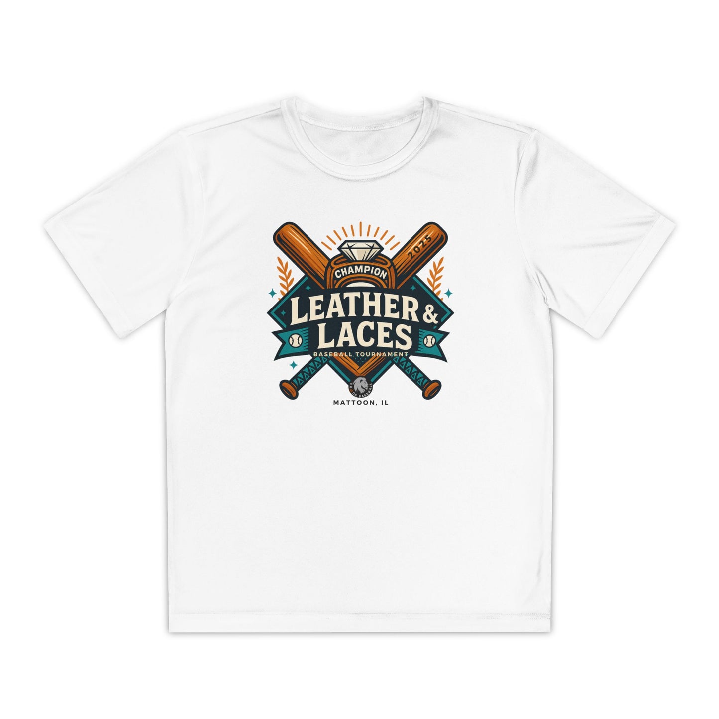 (YOUTH) 2025 Leather & Laces Tournament Tee (ATHLETIC 100% POLYESTER)