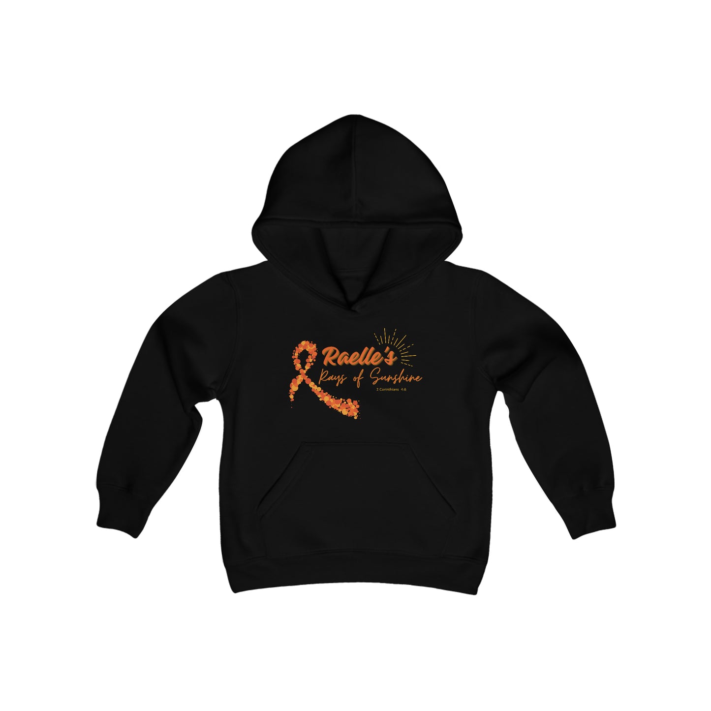 Raelle's Rays of Sunshine (YOUTH) Gildan 50/50 Poly Cotton Hooded Sweatshirt (FREE SHIPPING)