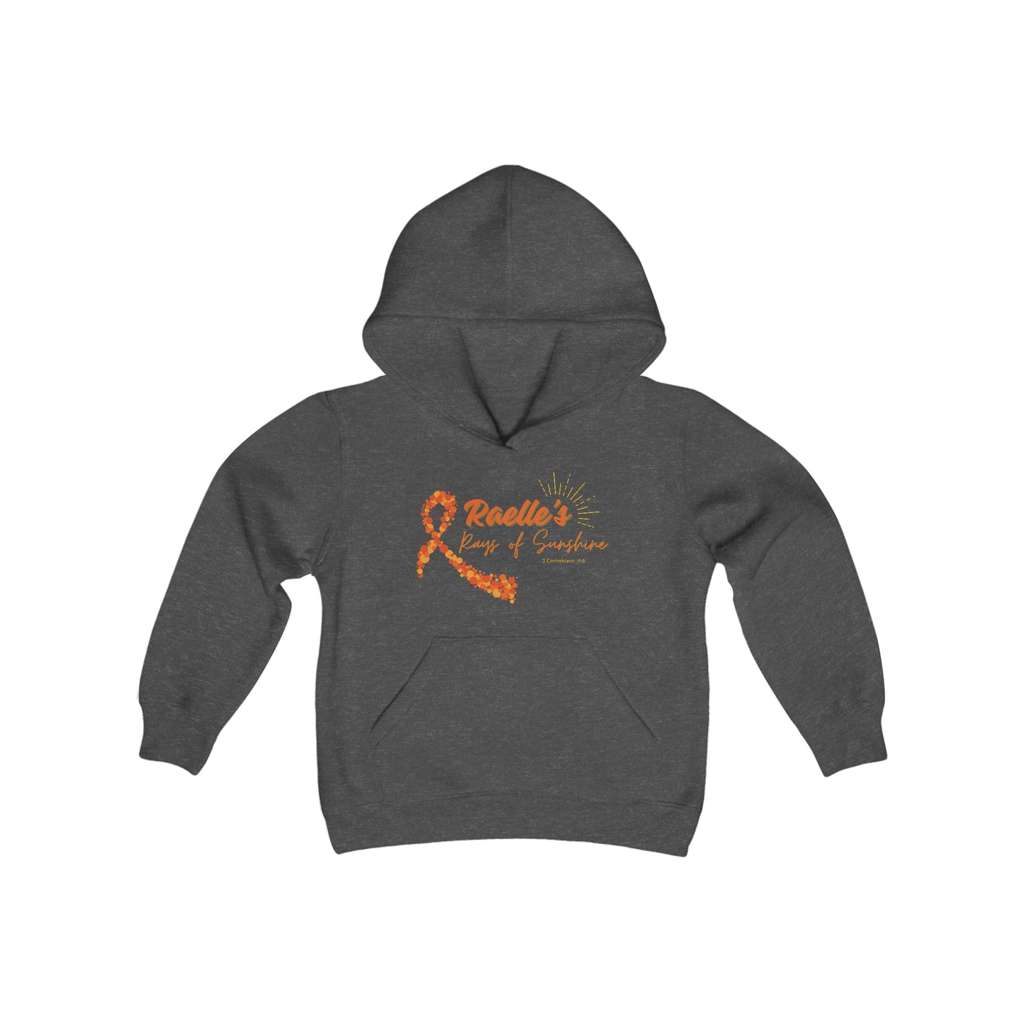 Raelle's Rays of Sunshine (YOUTH) Gildan 50/50 Poly Cotton Hooded Sweatshirt (FREE SHIPPING)