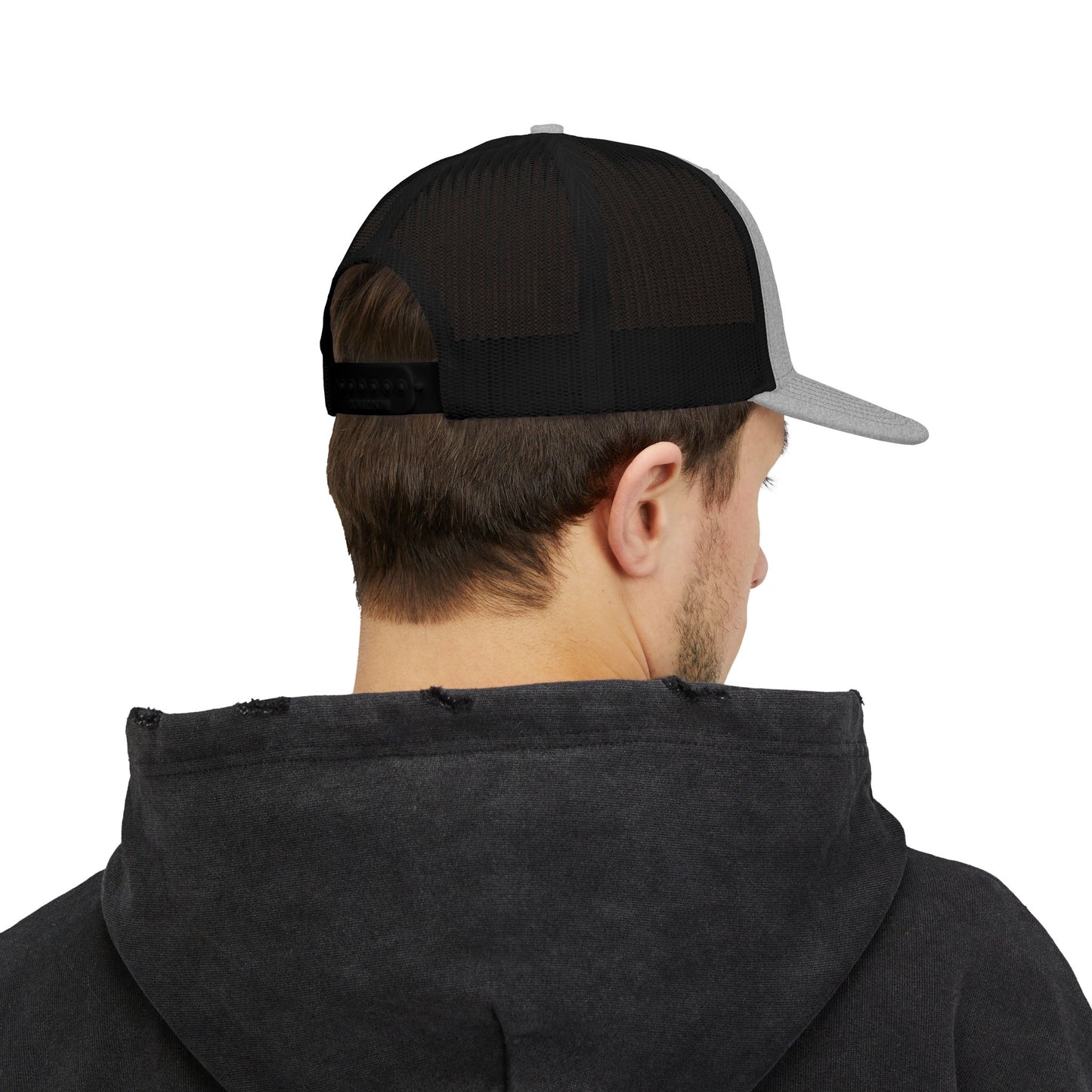 Mattoon Pride Vertical Text Snapback Trucker Cap —