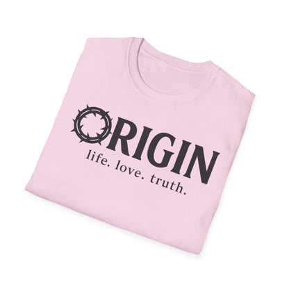 ORIGIN - life, love, truth - Inspirational Softstyle Tee