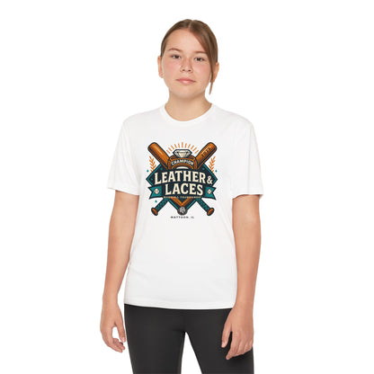 (YOUTH) 2025 Leather & Laces Tournament Tee (ATHLETIC 100% POLYESTER)