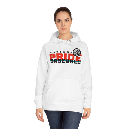 Pride Baseball ADULT Unisex Fleece Hoodie (WHITE OR GRAY)