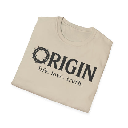 ORIGIN - life, love, truth - Inspirational Softstyle Tee