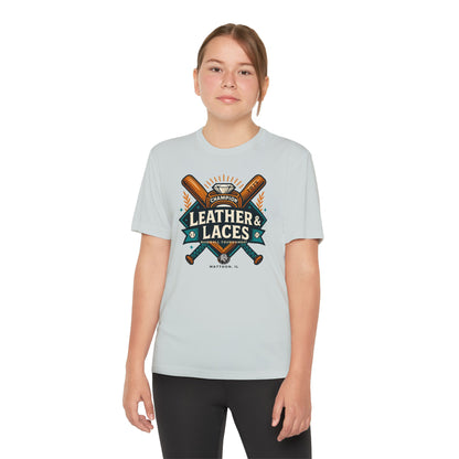(YOUTH) 2025 Leather & Laces Tournament Tee (ATHLETIC 100% POLYESTER)