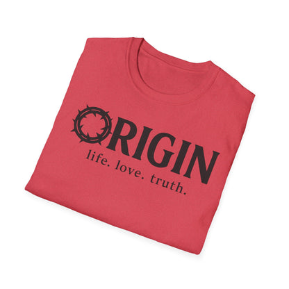ORIGIN - life, love, truth - Inspirational Softstyle Tee
