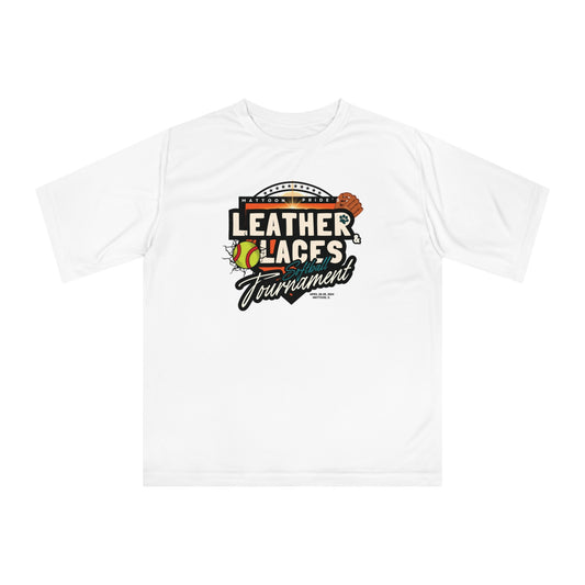 (ADULT) Leather & Laces SOFTBALL Tournament ATHLETIC Tee (Multi Color Choices)