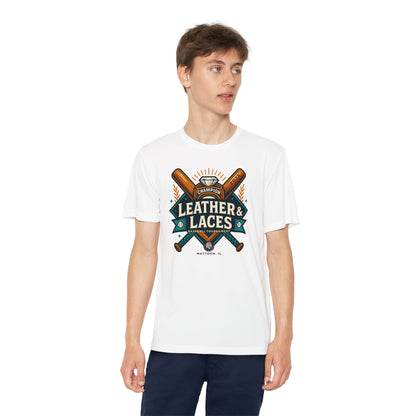 (YOUTH) 2025 Leather & Laces Tournament Tee (ATHLETIC 100% POLYESTER)