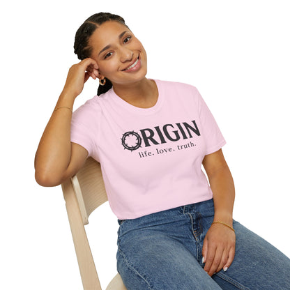 ORIGIN - life, love, truth - Inspirational Softstyle Tee