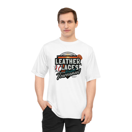(ADULT) Leather & Laces BASEBALL Tournament ATHLETIC Tee (WHITE)