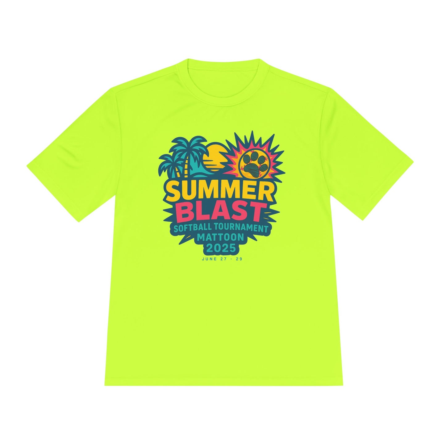 2025 Summer Blast Tournament (ADULT) Tee (ATHLETIC 100% POLYESTER)
