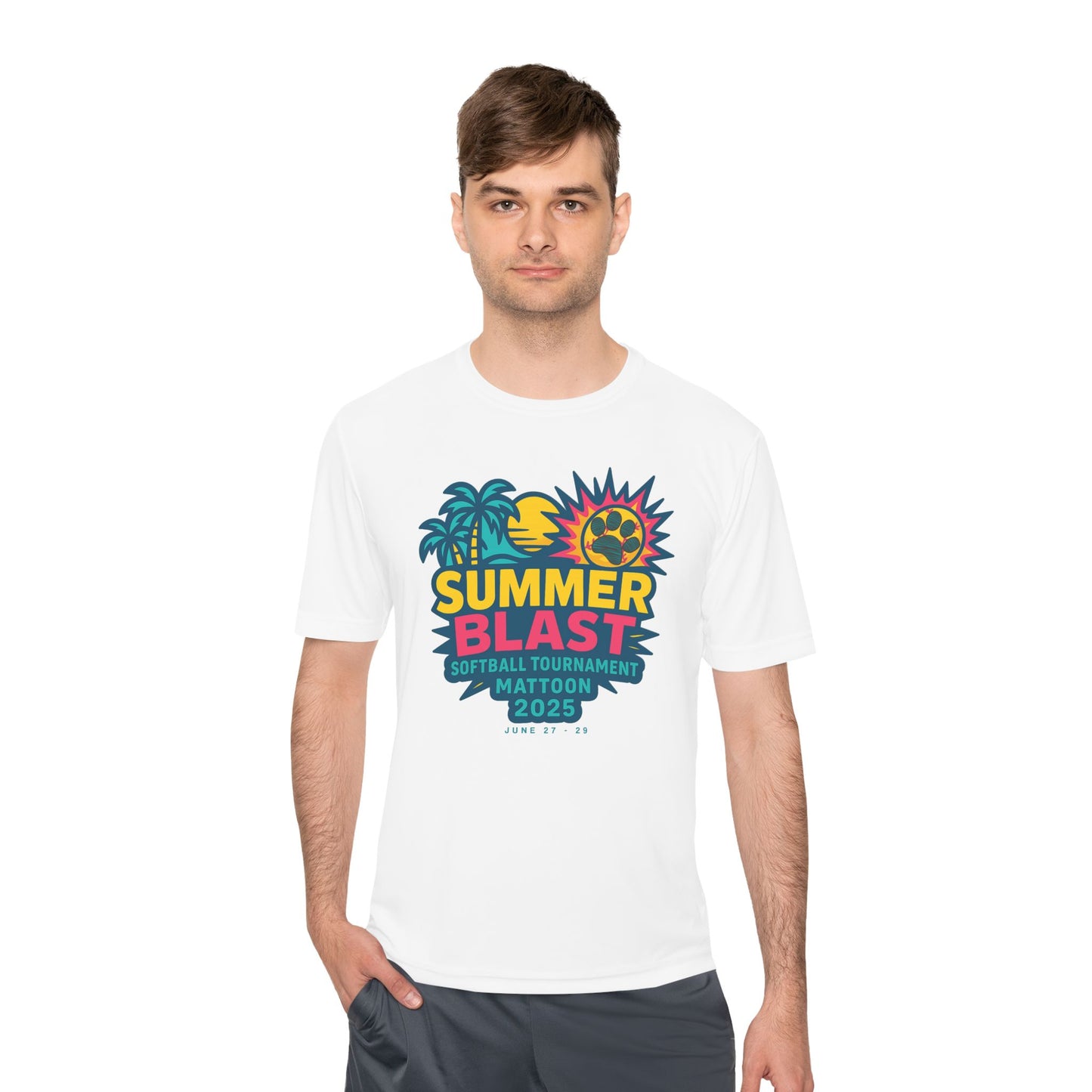 2025 Summer Blast Tournament (ADULT) Tee (ATHLETIC 100% POLYESTER)