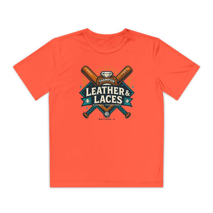 (YOUTH) 2025 Leather & Laces Tournament Tee (ATHLETIC 100% POLYESTER)