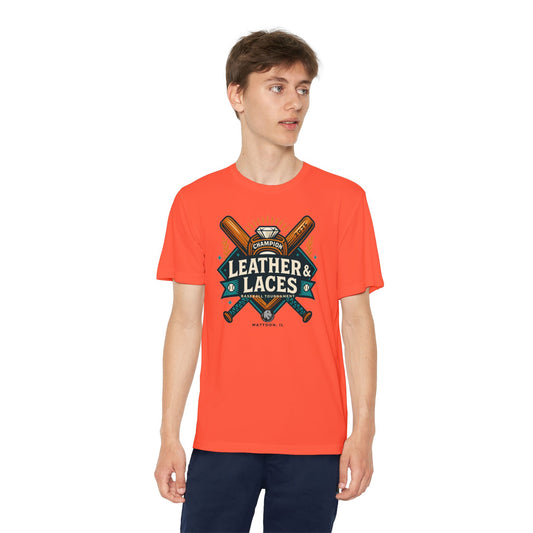 (YOUTH) 2025 Leather & Laces Tournament Tee (ATHLETIC 100% POLYESTER)