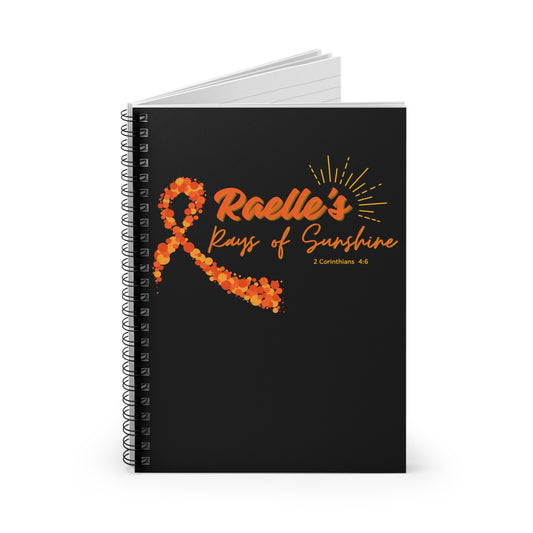 Raelle's Rays of Sunshine Spiral Journal / Notebook - Ruled Line (FREE SHIPPING)