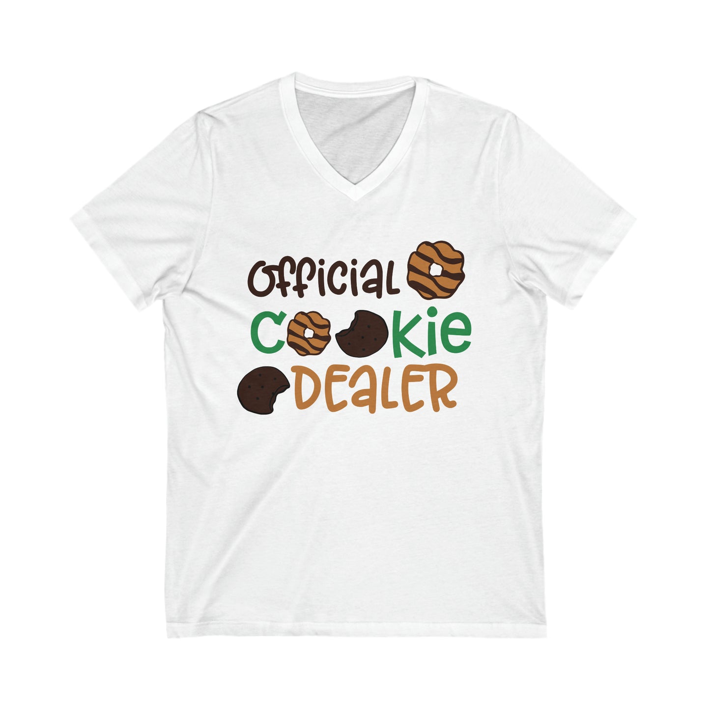 (ADULT) "Official Cookie Dealer" Unisex Bella Canvas V-Neck Tee