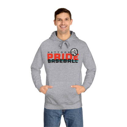 Pride Baseball ADULT Unisex Fleece Hoodie (WHITE OR GRAY)