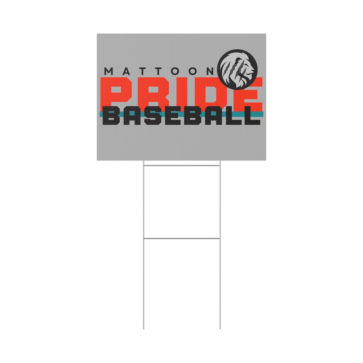 Pride Baseball Plastic Yard Sign
