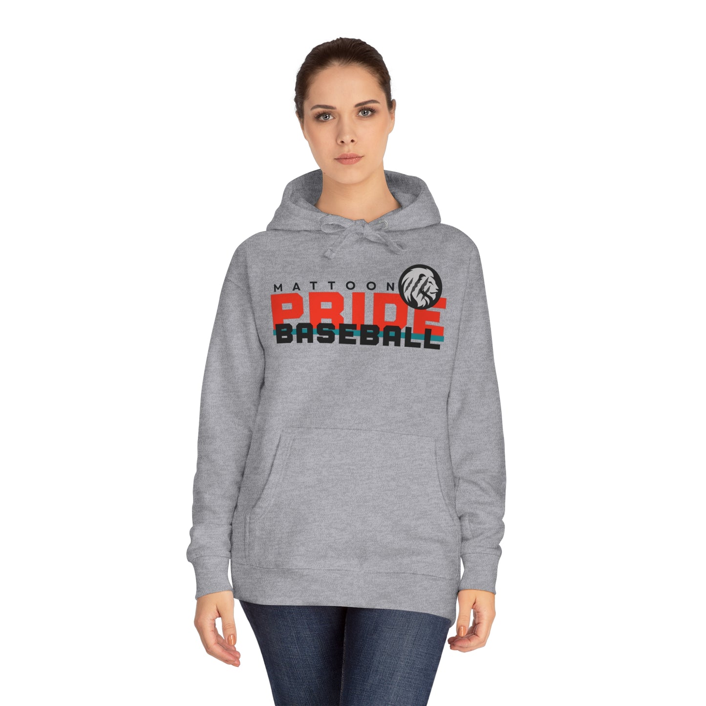 Pride Baseball ADULT Unisex Fleece Hoodie (WHITE OR GRAY)
