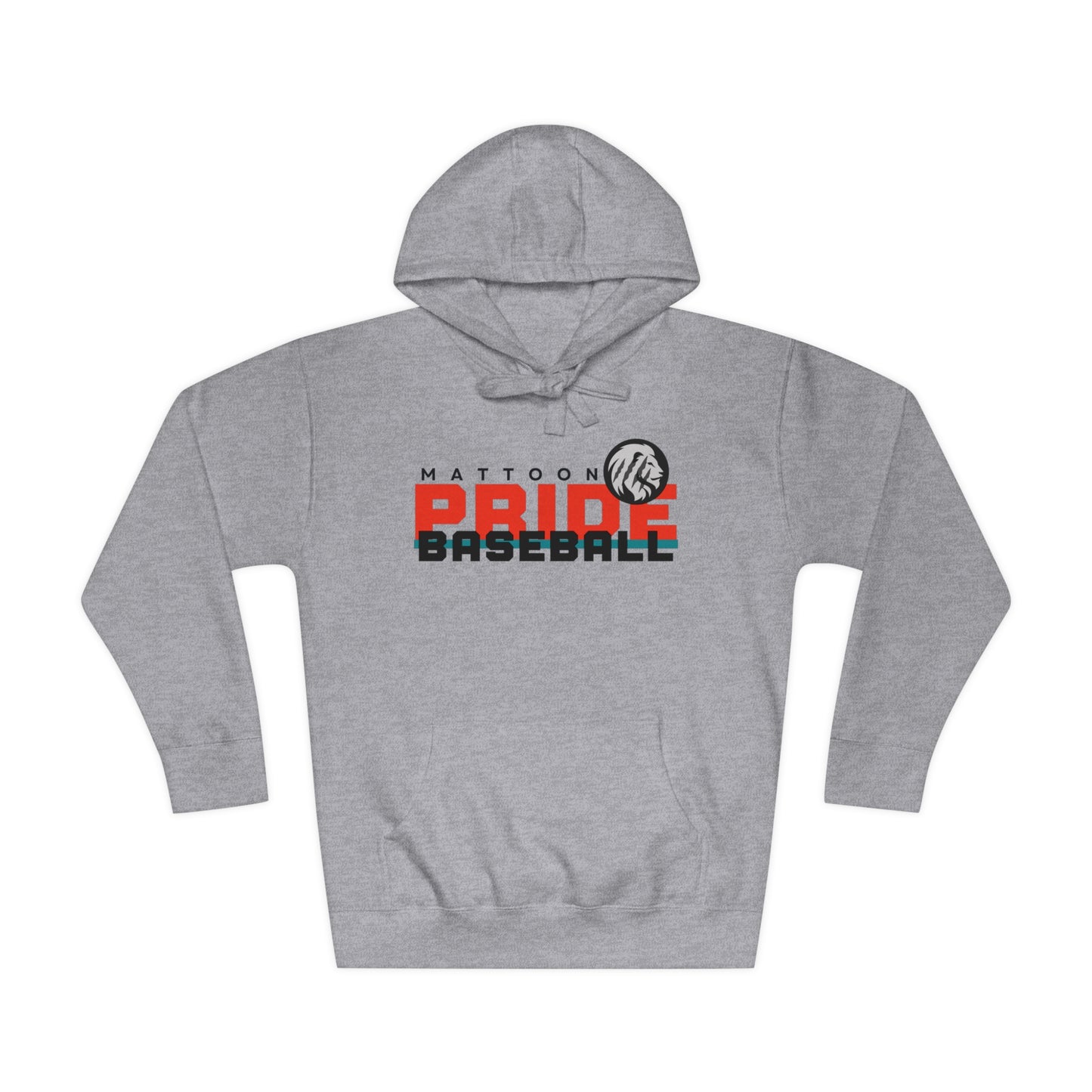 Pride Baseball ADULT Unisex Fleece Hoodie (WHITE OR GRAY)