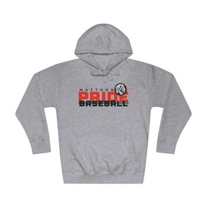 Pride Baseball ADULT Unisex Fleece Hoodie (WHITE OR GRAY)