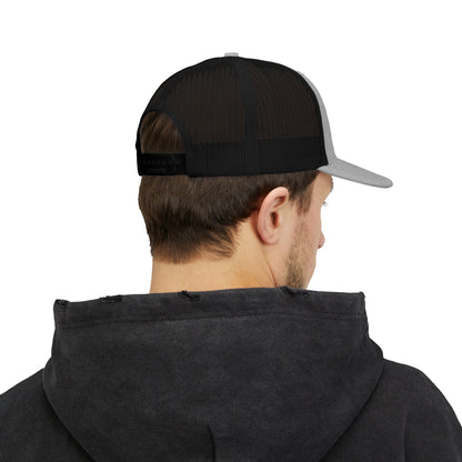 Mattoon Pride Vertical Text Snapback Trucker Cap —