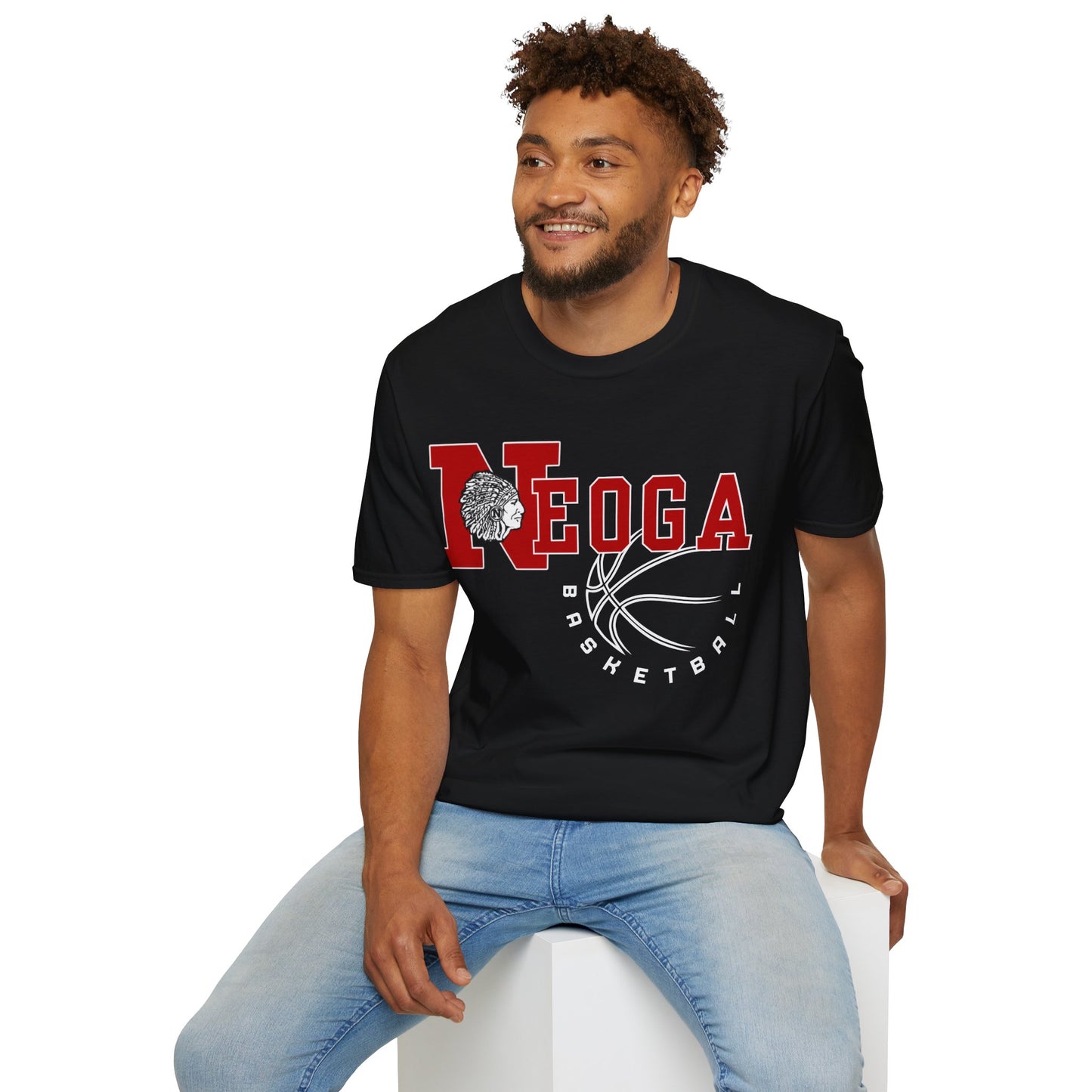 Neoga Indians Basketball Tee (front design only) (free shipping)