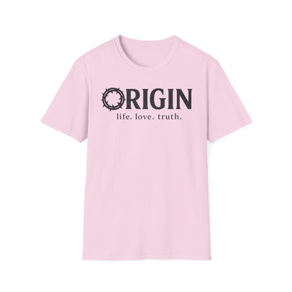 ORIGIN - life, love, truth - Inspirational Softstyle Tee