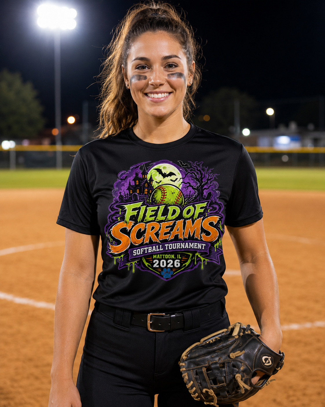 ADULT 2026 Field of Screams SOFTBALL Athletic Style Tee