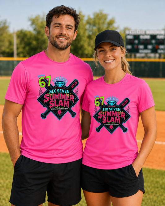 ADULT - SIX SEVEN Summer Slam Tournament Tee - Athletic Style (Multiple Color Choices)
