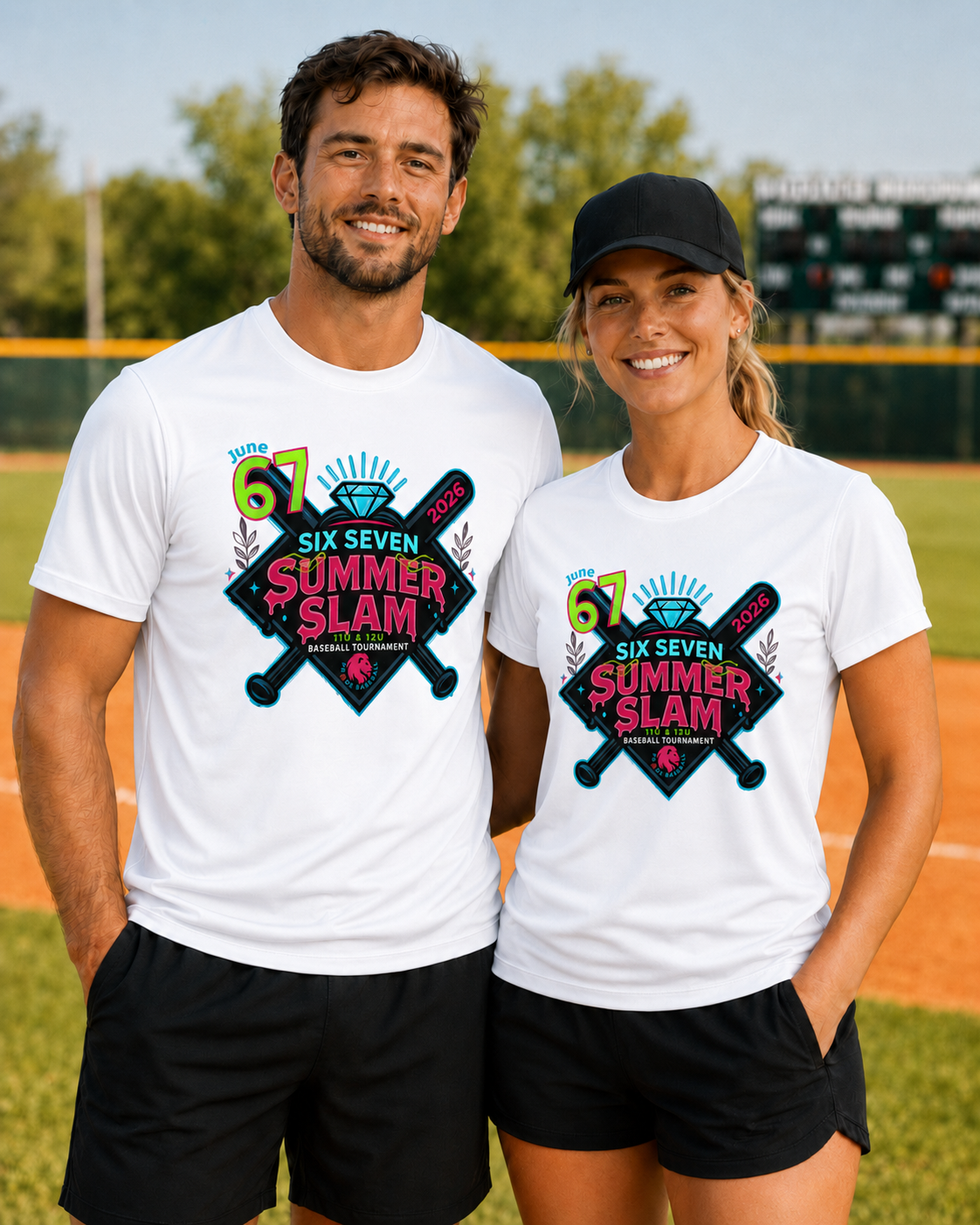 ADULT - SIX SEVEN Summer Slam Tournament Tee - Athletic Style (Multiple Color Choices)