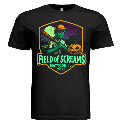 2025 (YOUTH) Field of Screams Baseball Athletic Performance Tee